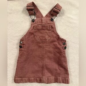 Kids' Denim Overall Dress - Dark Pink (Mauve?)